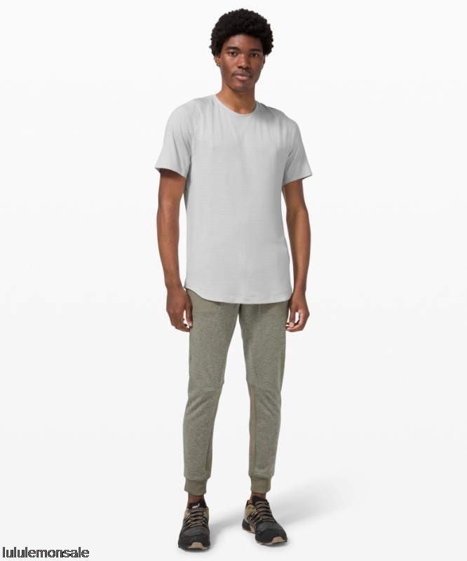 Lululemon Deutschland DELULU811 | Lululemon Deutschland Heathered Vapor Drysense Trainings-Kurzarmshirt